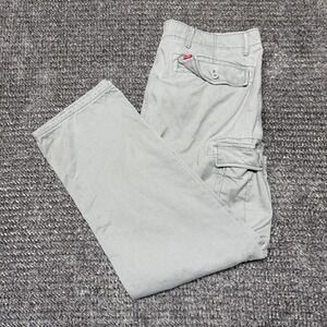 Levis Mens Cargo Pants Size 36x32 Gray Straight Fit Cotton Work Utility